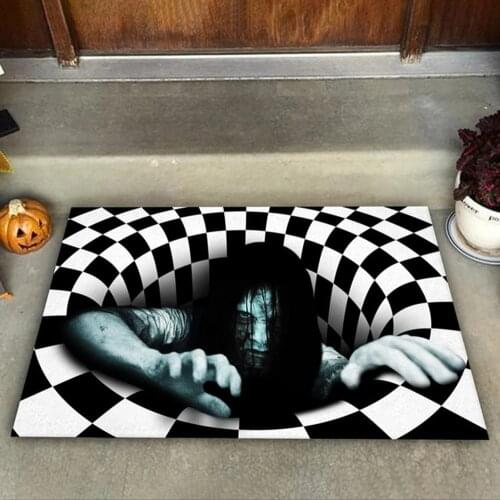 Horror Halloween Doormats Skulls 3D printing Mat/Rug kitchen Mat Nordic Flannel Home Decor Large Carpets for Living Room Bedroom