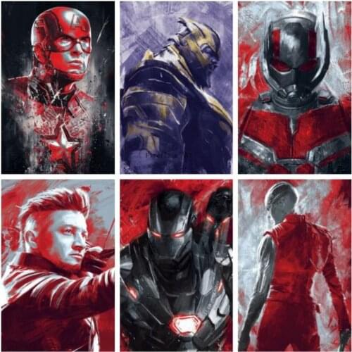 Marvel Avengers Superhero Diamond Painting Cross Stitch Kits Mosaic Classic Captain America Embroidery Full Square Drill Gift