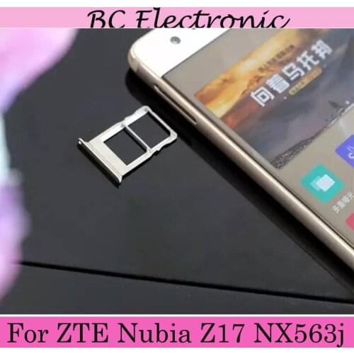 New For ZTE Nubia Z17 Borderless NX563J Nano Sim+Micro Card Tray Holder Slot Socket Replacement For Nubia Z17 Z 17 Sim card