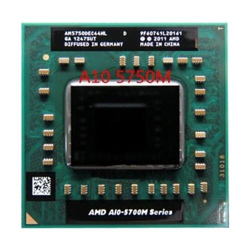 Original laptop Mobile A10 5750M A10-5750m Socket FS1 CPU 4M Cache/2.5GHz/Quad-Core Laptop processor for GM45/PM45