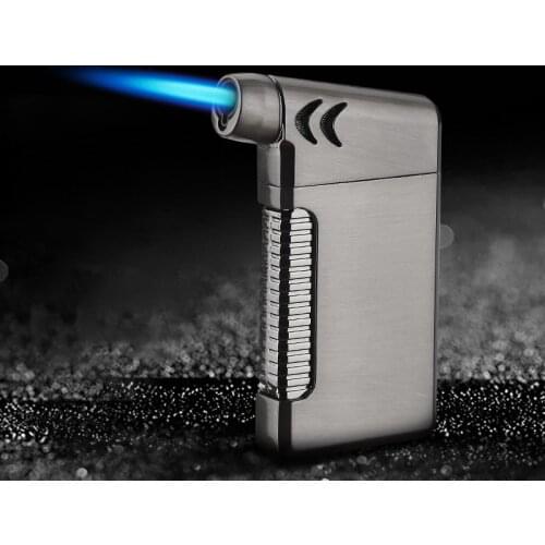 Outdoor Kitchen Barbecue Lighter Unusual Torch Turbo Windproof Metal Inflatable Lighter Cigar Smoking Accessories Men Gift