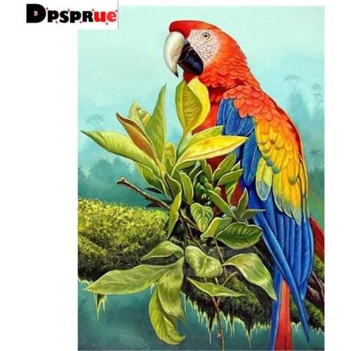 Dpsprue Full Square/Round Diamond Painting Cross Stitch Diamond 3D Embroidery Animal Bird DIY 5D Moasic Home Decor Gift DP05