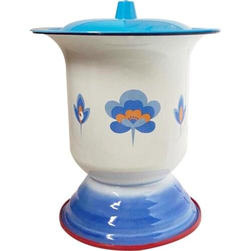 Spittoon Toilet Urinal Urine Bucket Bedpan Female Bedroom and Household Enamel High Leg Children Elderly Bed Mobile Toilet