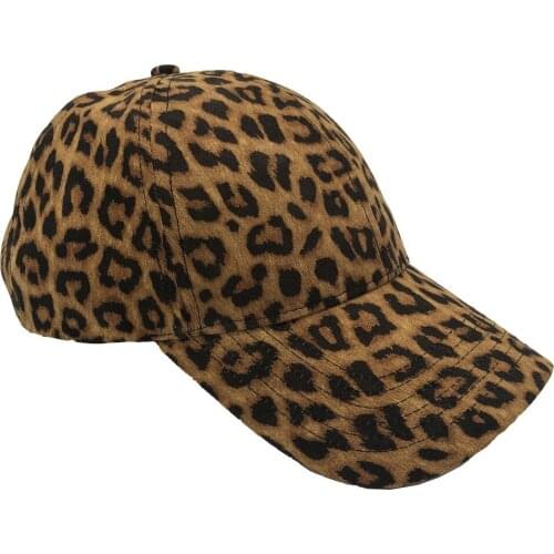 Europe and the United States Popular Leopard Grain Baseball Cap Suede Autumn Winter Hat Quality Assurance Spot a Generation of m