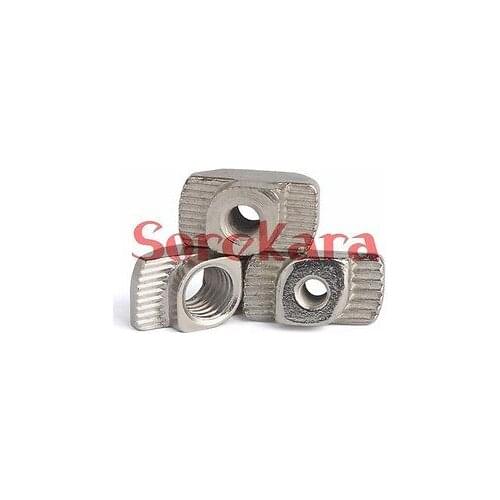 Drop In T-Nut M4 M5 M6 M8 Thread For T-Slot Carbon Steel 40 Series Slot Groove 8