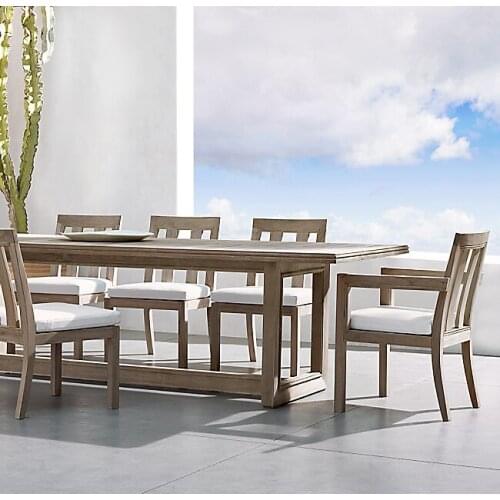 Luxury outdoor teak furniture Myanmar teak garden dining set