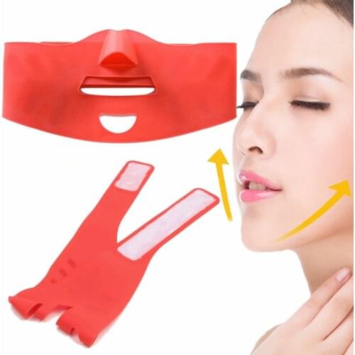 Silicone Thin Face lifting 3D V-line Lift Face Bandage Belt Slimming Facial Double Chin Skin Care Masseter Lifting Beauty Tool