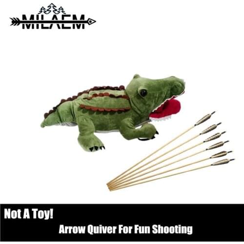 Archery Arrow Quiver Cartoon Crocodile Arrow Holder Cute Creative Arrow Bag Fun Shooting Accessories Plush Toy Kids Gift