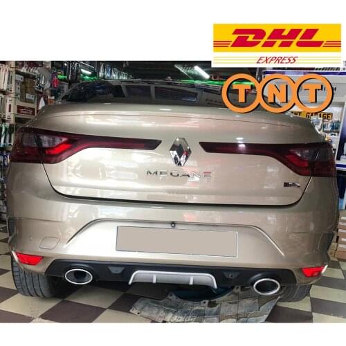Rear Bumper For Megane 4 2015 2016 2017 2018 2019 Square Rear Lip Grey Black Red Blue Yellow Splitter Diffuser Body Kit Spoiler