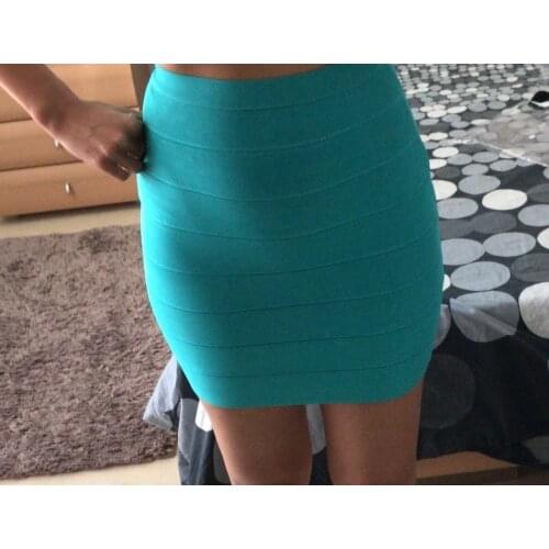 Ladies Hot Bodycon Bandage Elastic Skirt Micro Mini Clubwear Nightclub Sexy Wear Blue White Short Bandage Skirts