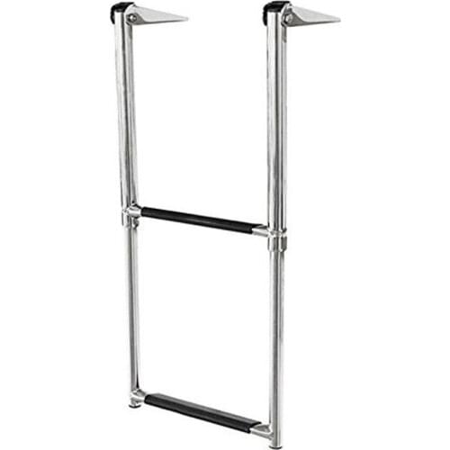 2 Step Stainless Steel Telescoping Marine Boat Yacht Ladder Upper Platform