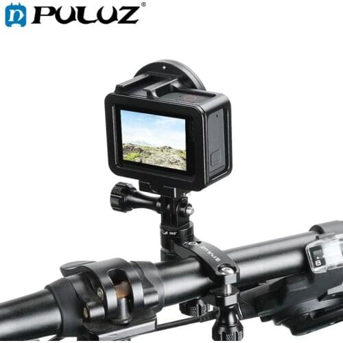 PULUZ 360 Degree Rotation Bike Aluminum Handlebar Adapter Mount with Screw for GoPro HERO7 /6 /5