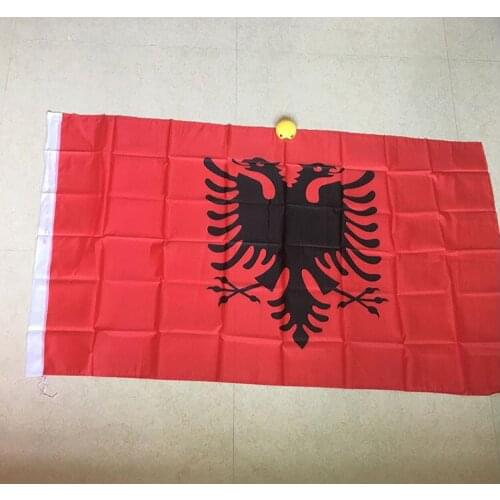 Free shipping xvggdg NEW Albania Flag 3ft x 5ft Hanging Albania Flag Polyester standard Flag Banner