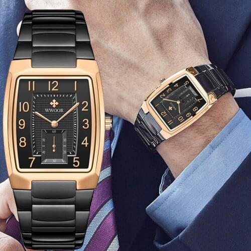 2021 WWOOR Top Brand Luxury Fashion New Men Watch Waterproof Date Clock Male Business Watch Men Quartz Wristwatch Reloj Hombre