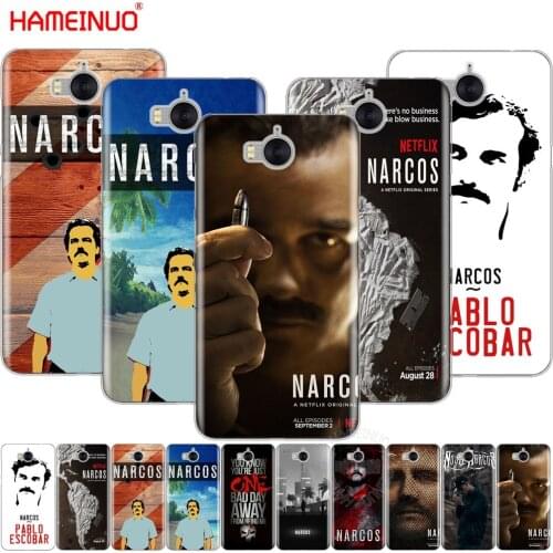 HAMEINUO Narcos poster cell phone Cover Case for huawei honor 3C 4X 4C 5C 5X 6 7 Y3 Y6 Y5 2 II Y560 Y7 2017