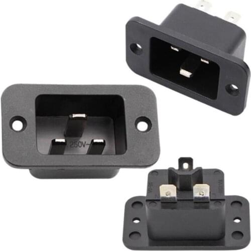 SS-3A Black 16A 250V IEC-C20 output socket CE Rohs universal AC uninterruptible PDU/UPS power socket with ear screw hole fixed