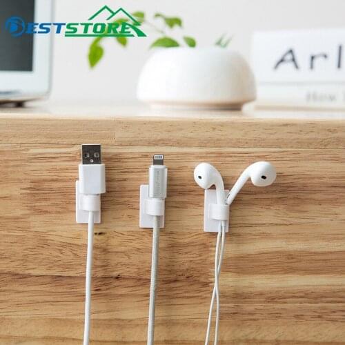 Home Japanese Office Desktop Receives and Arranges Data Lines and Fixes Wires with Self-adhesive Fixing Wires Manager 8Pcs/Set