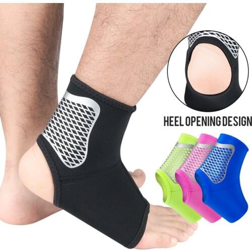 1 Pair Unisex Ankle Support Elastic Fabric Protective Sleeve Prevents Sprain Ligament Used In Basketball Volleybal Tennis