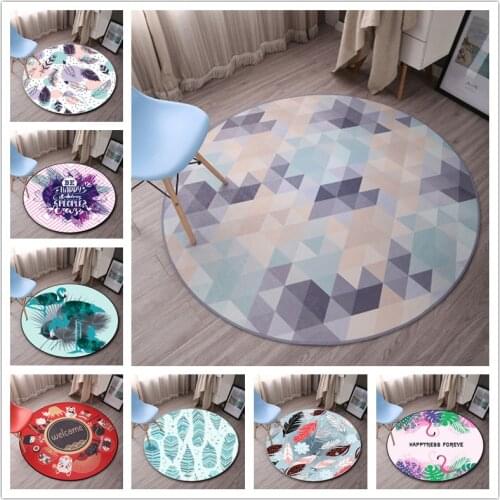 Nordic style Geometric Round Carpets For Living Room Children Bedroom Rugs And Carpet Computer Chair Floor Mat Cloakroom tapetes