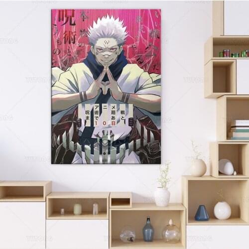 Jujutsu Kaisen Sukuna Anime Canvas HD Printed Painting Wall Art Poster Home Decor Boy Pictures Living Room Modular No Framework