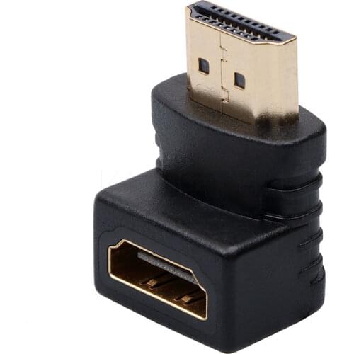 Kebidumei HD 1080P HDMI-compatible Male to Female Adapter Converter 90 Degrees Angle Turn HDMI-compatible Connector