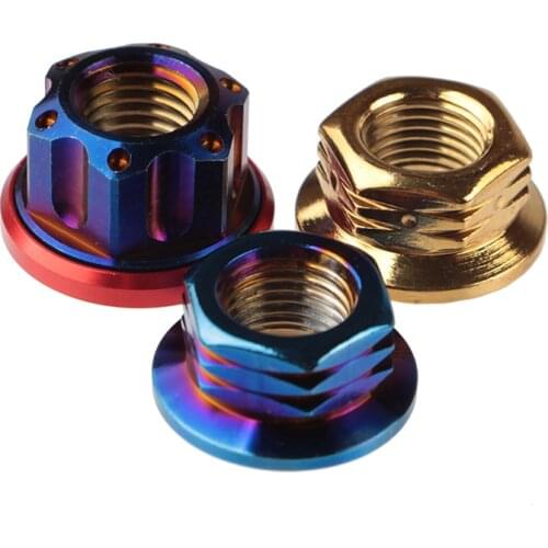 RZMA front wheel axle screw cap M12 motorcycle electric vehicle bicycle off-road locomotive stainless steel 304 nut pitch 1.25MM