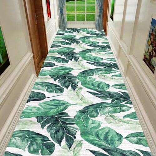 European Style Corridor Carpet Long Hotel Retro Aisle Corridor Carpet Home Decoration Entrance Door Mat Non-Slip Stair Carpet