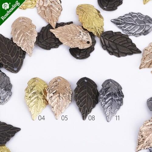 10x18mm Brass Leaf Charms,Brass leaf Pendant charms,Leaf Pendants,sold 50pcs/lot