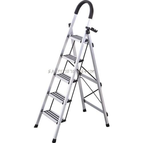 Aluminum Alloy Ladder Thickened Multi-function Folding Ladder Pedal Domestic Herringbone Ladder Project Stair Telescopic Ladder