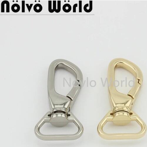 Nolvo World 5-20-100pcs 58.5*21mm 3/4" polished silver/light gold big snap hooks,2.1cm new swivel snap clasps for bag