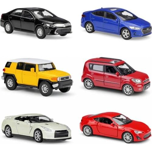 WELLY 1:36 Toyota 86 FJ supra Prado NSX KIA SOUL Nissan GTR alloy car model die-casting door open childrens toy model gift