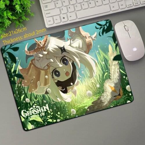 Fashion 21x26cm gamer genshi impact mouse pad kawaii mouse pad non slip Locking Edge Desk accessories gift Laptop Notebook mat