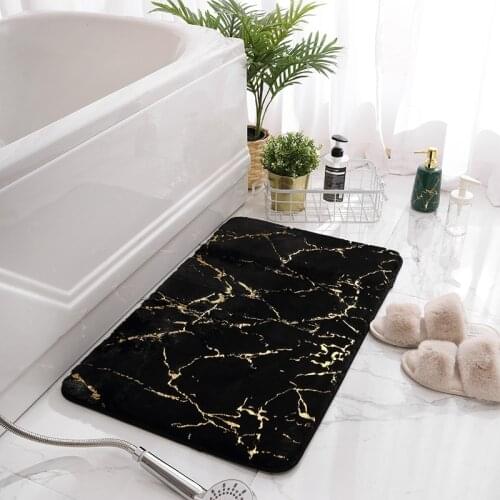 Non-Slip Bath Mats Marbling Stripe Rug Faux Fur Rabbit Bath Mat Absorbent Shower Bathroom Soft Tolite Floor Anti-skid Carpets
