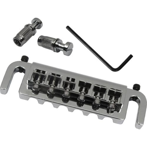 New Chrome Standard Wrap Around Bridge Guitar Bridge Tailpiece for LP Style Guitar Parts