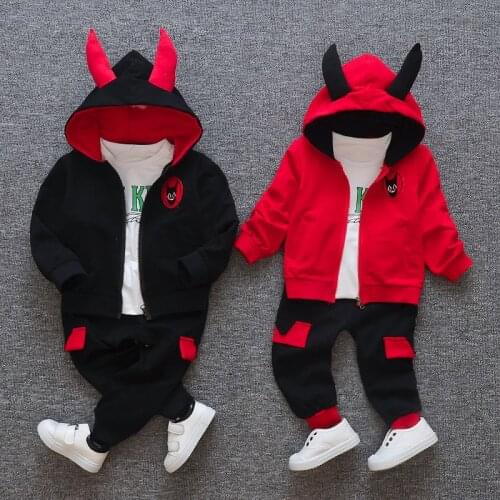 Girls and Boys Clothes 3 Piec Esets of Baby Hooded Sportswear