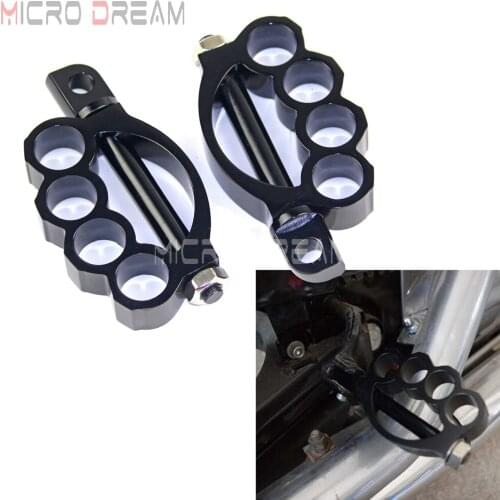 1 Pair Motorcycle Knuckle Footpeg Footrest For Harley Sportster XL 883 1200 Dyna Touring Softail Fat Boy Male Mount Foot Peg
