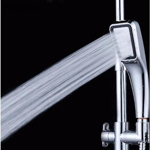 POSEPOP Water Saving High Pressure Shower Head With Hose And Bracket High Quality ABS Chrome Hand Held Bathroom Shower Head
