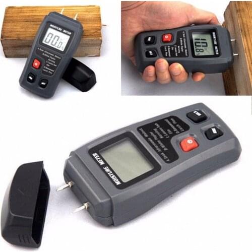 Professional 0~99.9% Digital Wood Moisture Meter BSIDE Timber Hygrometer Portable Tool LCD Display Timber Damp Detector
