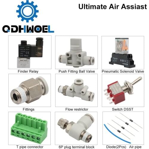 QDHWOEL Ultimate Air Assiast Set for CO2 Laser Cutting Engraving Machine