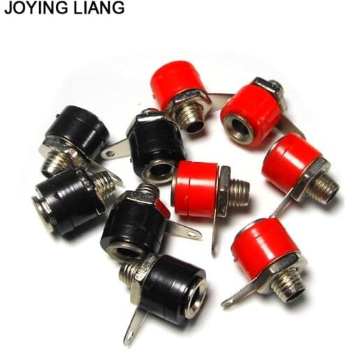 Banana Plug Terminal Dia 4mm Copper Banana Jack Socket Panel Terminal Connectors Red Black Optional