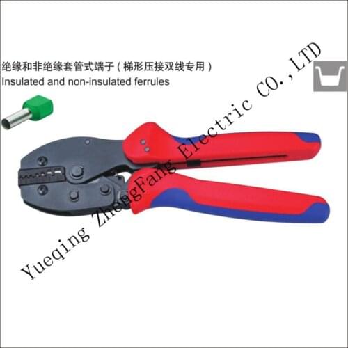 Hand tool FSE-26TW A.W.G.2*20-10 ratchet crimping plier european style insulated and non-insulated ferrules