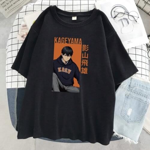 Japan Anime kageyama tobio Haikyuu Print T Shirts Women Fashion Loose T-Shirt 2021 New Summer T Shirt Breathable Soft Womens Top