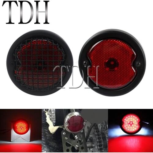 For Harley Retro Old School Motorcycle Tail Light 12V License Plate Taillight For Ford Car 1933-1936 Vintage Rear Stop Light