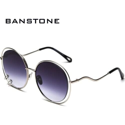 Round Ring Sunglasses Women Oversized Alloy Frame Sun Glasses Fashion Cool Brand Desgin UV400 Eyeglasses Shades oculos