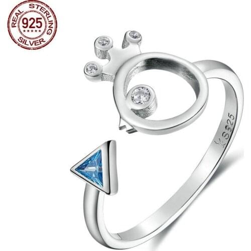 2021 New Design Adjustable Size Funny Rings For Women Gift Dropshipping Real 925 Sterling Silver Ring Fine Jewelry Wholesale