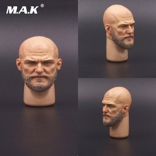 1/6 Male Soldier Head Sculpt Accessory Model A-20 Man Head Sculpture Bearded for 12inches Action Figure Body