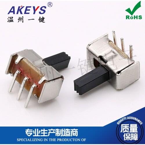 10 PCS SS-12D13G6 Handle Height 6MM Vertical Toggle Switch Horizontal Bending Foot Tripod Two-Gear Side Bending Sliding Switch