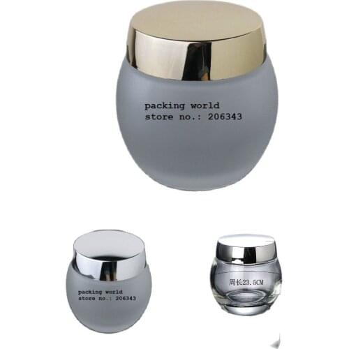 120G frosted glass jar for mask /night cream/body scrub/essence/moisturizer/gel/skin care pot for cosmetic packing glass bottle