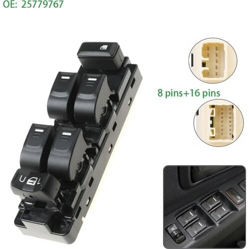 25779767 Power Window Lifter Master Control Switch Electric Regulator Button For GMC Canyon Chevrolet Colorado Hummer H3 H3T