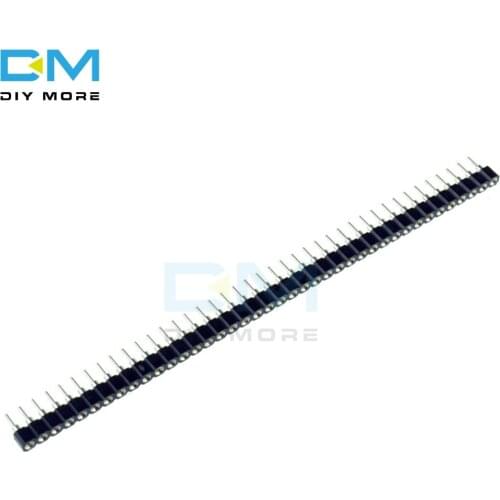 5Pcs 40 Pin Female Strip Single Row 2.54mm Pitch Straight Needle Round Female Pin Header Straight connector